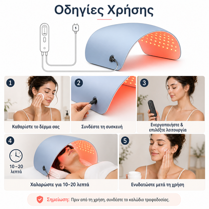 Premium LED Μάσκα Φωτοθεραπείας Προσώπου & Σώματος