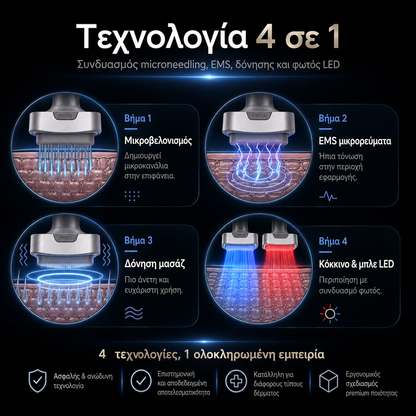 Biopen Bio 6 |Ηλεκτρονικό Microneedling Stamp για Πρόσωπο & Μαλλιά (EMS + LED)