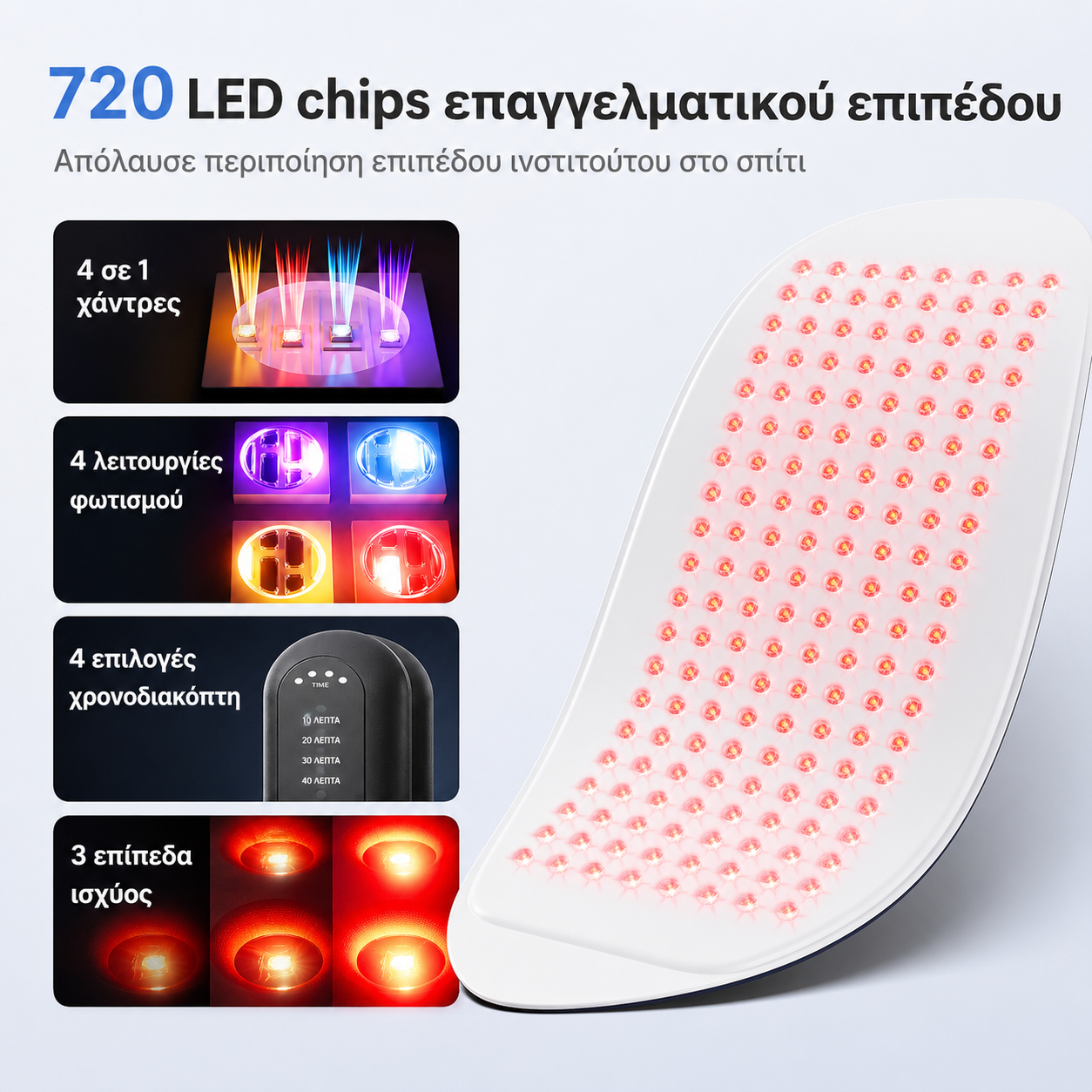 Premium LED Μάσκα Φωτοθεραπείας Προσώπου & Σώματος
