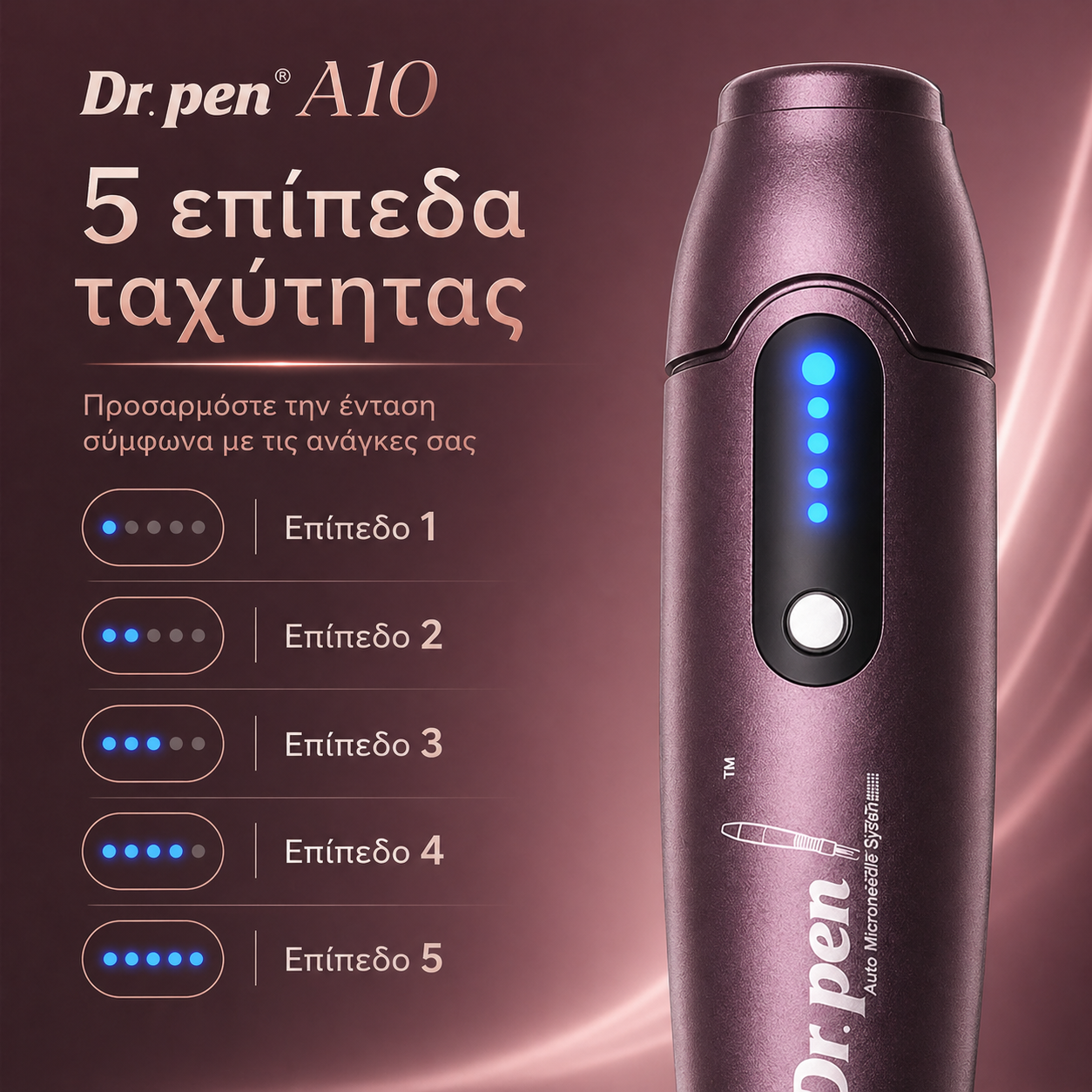 Dr Pen A10 Dermapen με 12 Κεφαλές | Επαγγελματική Συσκευή Μεσοθεραπείας