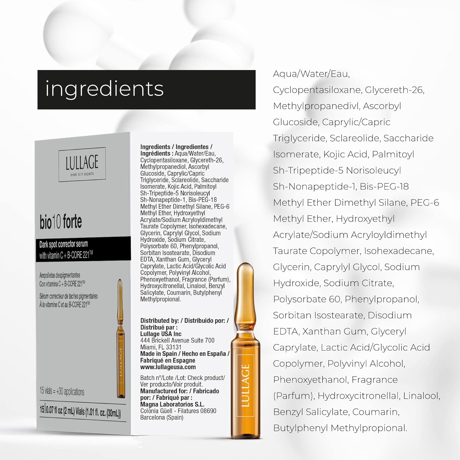 Dark Spot Corrector Ampoules with Vitamin C & B | Lullage