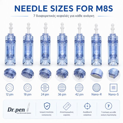Dr Pen M8S Dermapen με 12 Κεφαλές | Επαγγελματική Συσκευή Μεσοθεραπείας