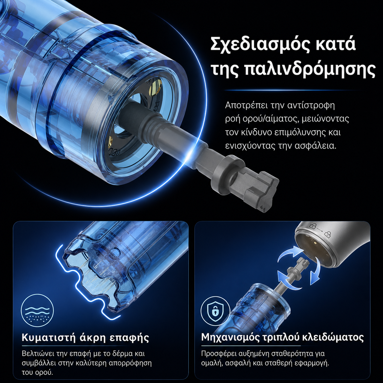 Κεφαλές Dermapen Dr. Pen M9 | Σετ 10 Τεμαχίων 18, 36, 42 Ακίδων & Στρογγυλές Νάνο