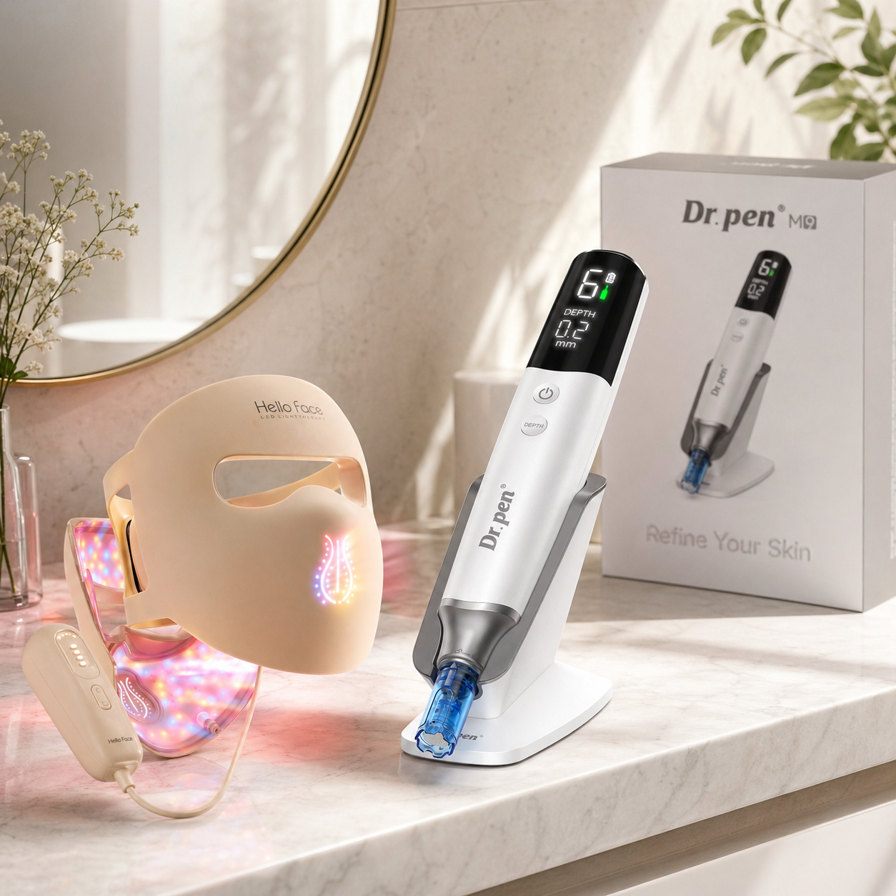 Dr Pen M9  | Επαγγελματική Συσκευή Μεσοθεραπείας ή Bundle με 4D LED Mask Therapy
