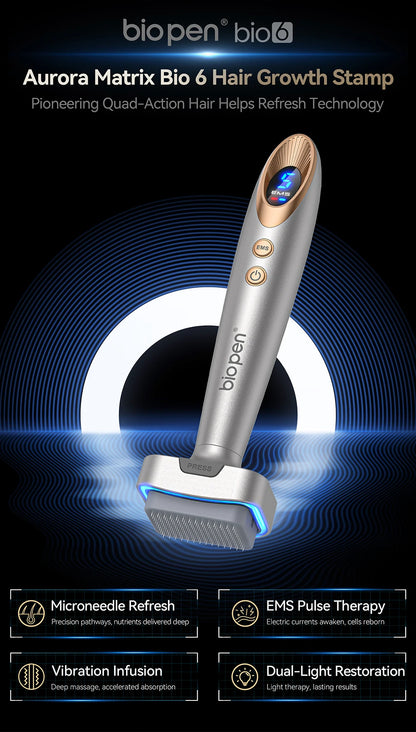 Biopen Bio 6 |Ηλεκτρονικό Microneedling Stamp για Πρόσωπο & Μαλλιά (EMS + LED)