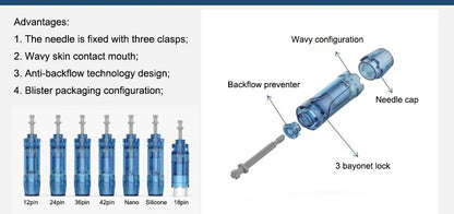 Κεφαλές Dermapen Dr Pen M8S | Σετ 10 Τεμαχίων (12, 18, 24, 36, 42 Pins, S Nano & R Nano)