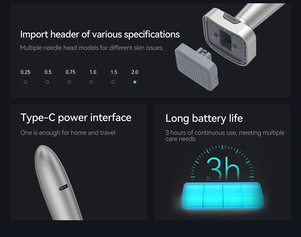 Biopen Bio 6 |Ηλεκτρονικό Microneedling Stamp για Πρόσωπο & Μαλλιά (EMS + LED)